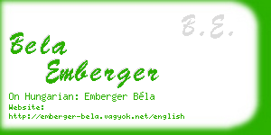 bela emberger business card
